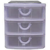 Wholesale - 3-DRAWER PURPLE MINI ORGANIZER C/P 12, UPC: 789554866088